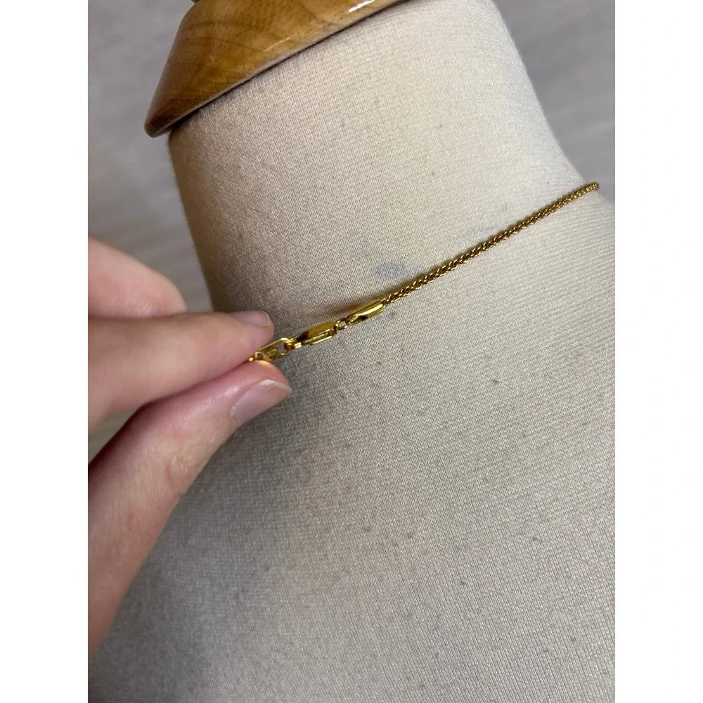 The Gld Shop ISSA Diamond and‎ Yellow Gold Pave Pendant Necklace